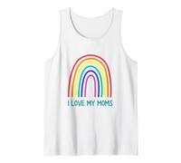 Cute I Love My Moms Rainbow Family Two Mothers 2 Mommies Débardeur
