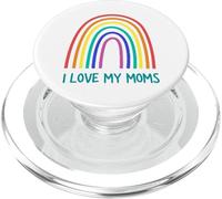 Cute I Love My Moms Rainbow Family Two Mothers 2 Mommies PopSockets PopGrip pour MagSafe