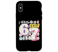 Cute I Was 6 Now I'm 7 Kawaii, Bonbons et gâteaux pour Le 7e Anniversaire de Kawaii Coque pour iPhone X/XS