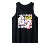 Cute I Was 6 Now I'm 7 Kawaii, Bonbons et gâteaux pour Le 7e Anniversaire de Kawaii Débardeur