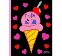 Cute Ice Cream Cone, 150 Lined Page, 8x11 Page, Notebook Perfect For School, Learning And Note-Taking: Created With Hand-Drawn Art By: Artist Mary Elisabeth Linder @ MaryEMade