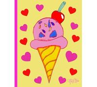 Cute Ice Cream Cone, Yellow, 150 Lined Page, 8x11 Page, Notebook Perfect For School, Learning And Note-Taking: Created With Hand-Drawn Art By: Artist Mary Elisabeth Linder @ MaryEMade