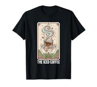 Cute Iced Coffee Lover Tarot Card Celestial Caffeine Women T-Shirt