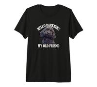 Cute Illustration Hello Darkness Friend Black Cockapoo Lover T-Shirt Haut de Gamme