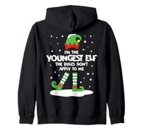 Cute I'm The Youngest Elf Rules Don't Apply to Me Christmas Party Sweat à Capuche