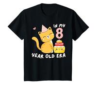 Cute In My 8 Year Old Era Chaton et gâteau d'anniversaire T-Shirt