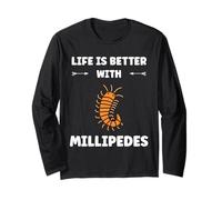 Cute Insect Centipede Simple Life is Better with Millipedes Manche Longue