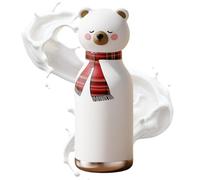 Cute Insulated Water Bottle - 480ml Portable Cartoon Coffee Flask