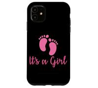 Cute It's A Girl Fête prénatale Révélation du Sexe Rose Femme Coque pour iPhone 11