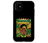 Cute Jamaican Princess Caribbean Afro Girl Cown Coque pour iPhone 11