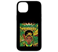 Cute Jamaican Princess Caribbean Afro Girl Cown Coque pour iPhone 14 Plus