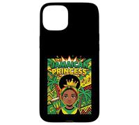 Cute Jamaican Princess Caribbean Afro Girl Cown Coque pour iPhone 15 Plus