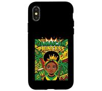 Cute Jamaican Princess Caribbean Afro Girl Cown Coque pour iPhone X/XS