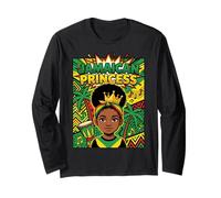 Cute Jamaican Princess Caribbean Afro Girl Cown Manche Longue