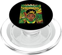 Cute Jamaican Princess Caribbean Afro Girl Cown PopSockets PopGrip pour MagSafe