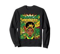 Cute Jamaican Princess Caribbean Afro Girl Cown Sweatshirt