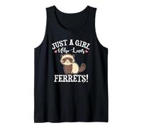 Cute Japanese Kawaii Womens Girl Who Loves Ferrets Lover Débardeur