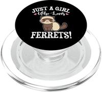 Cute Japanese Kawaii Womens Girl Who Loves Ferrets Lover PopSockets PopGrip pour MagSafe