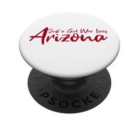Cute, Just a Girl That Loves Arizona Women Teen Girls Tween PopSockets PopGrip Adhésif