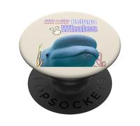 Cute Just A Girl Who Loves Belugas, Beluga Whale Enthusiast PopSockets PopGrip Adhésif