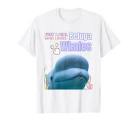 Cute Just A Girl Who Loves Belugas, Beluga Whale Enthusiast T-Shirt