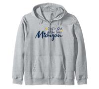 Cute Just A Girl Who Loves Michigan, Women's Girls Fun Sweat à Capuche