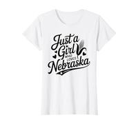 Cute Just A Girl Who Loves Nebraska, Women's Girls Tween T-Shirt