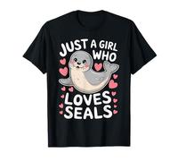Cute 'Just A Girl Who Loves Seals' Design for Seal Lovers T-Shirt
