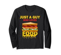 Cute Just A Guy Who Loves Food TACO hommes et garçons Manche Longue