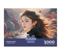 Cute K-Pop_Idol Hair Flowing in The Wind 1000 Pièces Carton Premium Coffret De Puzzles Charming Woman Stimulant Et Éducatif Défi Unique Puzzles As Birthday Gifts 70x50cm/1000pcs