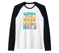Cute Karma est Un Chat Qui fourre sur Mes Genoux Parce qu'il m'aime Manche Raglan
