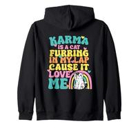 Cute Karma est Un Chat Qui fourre sur Mes Genoux Parce qu'il m'aime Sweat à Capuche