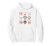 Cute Kawaii Animals Set Chibi Anime Multiple Pet Lover Sweat à Capuche