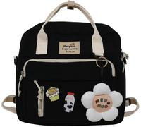 Cute Kawaii Backpack School Supplies Sac à dos pour ordinateur portable Retour à l'école et accessoires hors collège (Noir) Noir