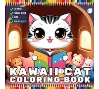 Cute Kawaii Cat Coloring Book for Kids Boys Girls Teens Youth Stress Relief Relaxation Coloring Book 50 Pages Single Sided Kawaii Kitten Coloring ... Pages Bold and Easy Simple Cat Coloring Book