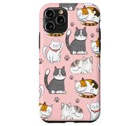 Cute Kawaii Cat Lovers Pattern Kitten Mom Coque pour iPhone 11 Pro