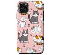Cute Kawaii Cat Lovers Pattern Kitten Mom Coque pour iPhone 11 Pro Max