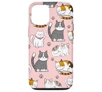 Cute Kawaii Cat Lovers Pattern Kitten Mom Coque pour iPhone 12/12 Pro
