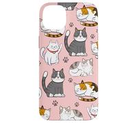 Cute Kawaii Cat Lovers Pattern Kitten Mom Coque pour iPhone 14 Plus