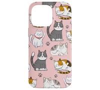 Cute Kawaii Cat Lovers Pattern Kitten Mom Coque pour iPhone 14 Pro Max