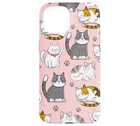 Cute Kawaii Cat Lovers Pattern Kitten Mom Coque pour iPhone 15