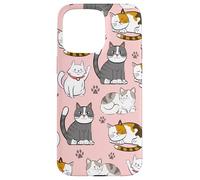 Cute Kawaii Cat Lovers Pattern Kitten Mom Coque pour iPhone 15 Pro Max
