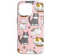Cute Kawaii Cat Lovers Pattern Kitten Mom Coque pour iPhone 16 Pro