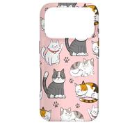 Cute Kawaii Cat Lovers Pattern Kitten Mom Coque pour iPhone 17 Pro