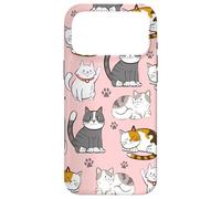Cute Kawaii Cat Lovers Pattern Kitten Mom Coque pour iPhone 17 Pro Max