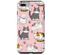 Cute Kawaii Cat Lovers Pattern Kitten Mom Coque pour iPhone 7 Plus/8 Plus