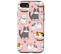 Cute Kawaii Cat Lovers Pattern Kitten Mom Coque pour iPhone SE (2020) / 7/8