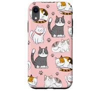 Cute Kawaii Cat Lovers Pattern Kitten Mom Coque pour iPhone XR