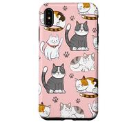 Cute Kawaii Cat Lovers Pattern Kitten Mom Coque pour iPhone XS Max