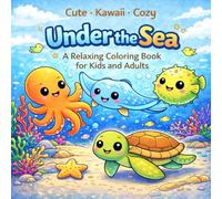 cute kawaii cozy Under the Sea Coloring Book: Cute Kawaii cozy Sea Animals - A Relaxing Coloring Book for Kids and Adults